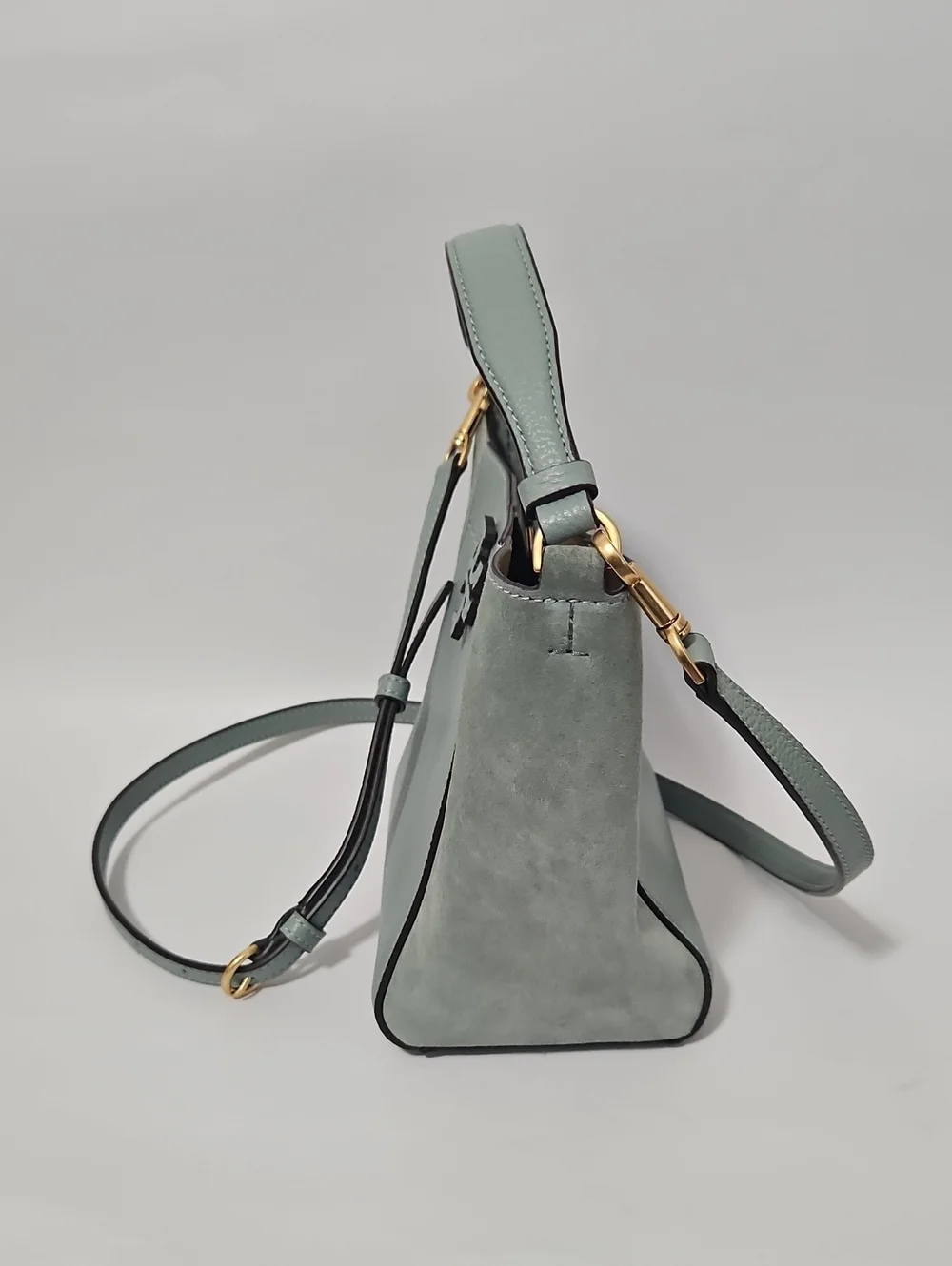 Tory Burch McGraw Small Bucket Bag Artic Blue